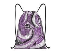 The Sea Witch Sac de sport léger avec cordon de serrage - Sac de sport pliable résistant à l'eau avec bandoulière réglable, idéal pour le sport, le yoga, les voyages et l'école, Noir , M