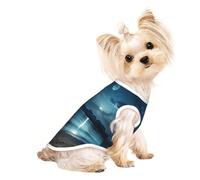 The Seaside at Night - Chemise douce et respirante pour petits chiens, chats, garçons et filles, convient pour les petits animaux de compagnie