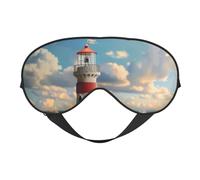 The Seaside Lighthouse Masque occultant pour homme et femme avec sangle réglable double face