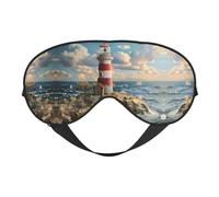 The Seaside Lighthouse Sleep Eye Mas Update Design Bloque la lumière Night Eye Blinder Hommes Femmes Travail Voyage
