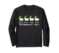 The Seasons Patrick's Day Irlande Quatre Jolis trèfles en Forme de Mouton Manche Longue