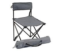THE SECRET HOME - Chaise de camping pliable - Siège portable et ultra léger pour l'extérieur - Idéal pour le camping, le camping, la pêche (gris - Sans accoudoirs)