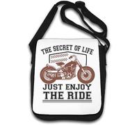 The Secret Of Life Just Enjoy The Ride Sac à bandoulière Blanc