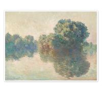 The Seine At Giverny Poster de Claude Monet 40 x 30 cm Beige Tableaux Décoration murale