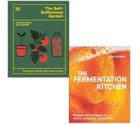 The Self-Sufficiency Garden By Huw Richards & The Fermentation Kitchen By Sam Cooper 2 Books Collection Set