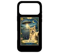 The Selfie Cat Tarot Card UFO Alien Sci FI Parodie Invasion Coque pour iPhone 17 Pro Max