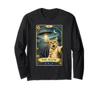 The Selfie Cat Tarot Card UFO Alien Sci FI Parodie Invasion Manche Longue
