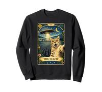 The Selfie Cat Tarot Card UFO Alien Sci FI Parodie Invasion Sweatshirt