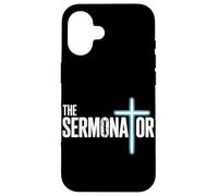 The Sermonator Christian Preacher Faith Humour Church Coque pour iPhone 16