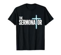 The Sermonator Christian Preacher Faith Humour Church T-Shirt