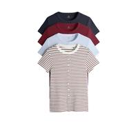 The Set Cardigan bleu marine / bleu clair / lie de vin / blanc, Taille L-XL