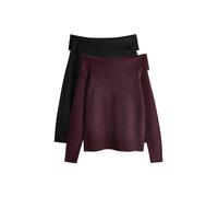 The Set Pull-over bordeaux / noir, Taille L