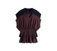 The Set T-shirt bleu marine / bourgogne, Taille XS