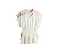 The Set T-shirt rose / blanc, Taille XL