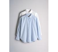 The Set The Set 2 Pack Cotton Oxford Shirts White/Blue Stripe White/Blue Stripe XS (EU 34)