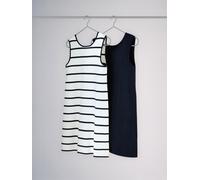 The Set The Set 2 Pack Knitted Mini Dresses Cream Stripe/Navy Cream Stripe/Navy L (EU 44-46)
