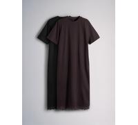 The Set The Set 2 Pack Lace Hem Maxi T-Shirt Dresses Black/Brown Black/Brown S (EU 36-38)