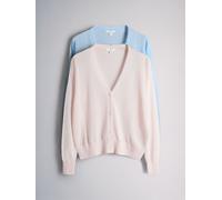 The Set The Set 2 Pack Sheer Knit V-Neck Cardigan Light Blue/Light Pink
