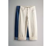 The Set The Set 2 Pack Wide Leg Turn Up Hem Jeans Denim