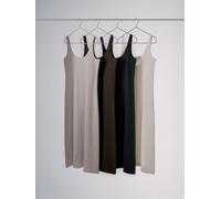 The Set The Set 4 Pack Essentials Scooped Maxi Beach Dresses Black/Chocolate Brown/Taupe Brown/Neutral Black/Chocolate Brown/Taupe Brown/Neutral M (EU 40-42)