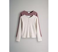 The Set The Set Lot de 2 cardigans côtelés doux au toucher à manches longues