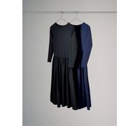 The Set The Set Navy Blue/Black 2 Pack Drop Waist Long Sleeve Dresses Navy Blue/Black large
