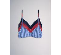 The Set The Set Triangle 3 Pack Cropped Bikini Tops Red/Navy