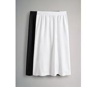The Set The Set White/Black 2 Pack Pull On Maxi Skirts with Linen White/Black X-Large