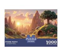 The Setting Sun Over Red Desert 1000 Piece Papier Premium Puzzle Dreamy Nature Anti-Stress Jigsaw Déco Maison pour Amis 38x26cm/1000pcs