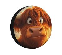 The Setting Sun Wears Down The Ox - Housse de pneu de secours imperméable et anti-poussière - Ajustement universel pour remorque, VUS, camion, camping-car, 40,6 cm