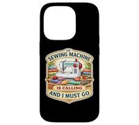 The Sewing Machine is Calling and I Must Go Quilting Quilter Quilter Coque pour iPhone 14 Pro