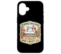 The Sewing Machine is Calling and I Must Go Quilting Quilter Quilter Coque pour iPhone 16