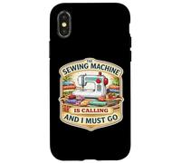 The Sewing Machine is Calling and I Must Go Quilting Quilter Quilter Coque pour iPhone X/XS