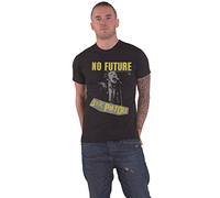 The Sex Pistols T-shirt avec logo No Future Band officiel pour homme Noir, Noir, L