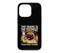 The Shake is The Workout Protein Counts I Counted Pug Coque pour iPhone 13 Pro