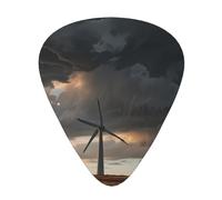 The shape of the wind prints Guitar Picks - Lot de 12 médiators avec 3 épaisseurs différentes, adaptés aux guitares électriques et acoustiques