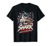 The Shark Smells Like Dead Money Funny Poker Player T-Shirt Graphique avec Valeur