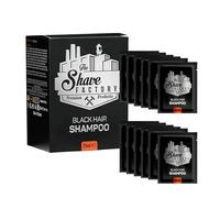 THE SHAVE FACTORY Black Coloring Hair Shampoo (10 x 25ML) - Couverture Instantanée des Cheveux Gris pour Hommes - Formule Douce Sans Ammoniaque - Couleur Noire Naturelle Longue Durée
