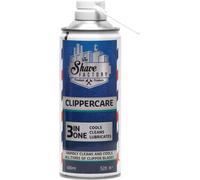 The Shave Factory Clipper Spray 3 en 1 Clippercare pour barbiers - Solution de lubrification, de refroidissement et de nettoyage de qualité professionnelle pour une performance optimale de la tondeuse