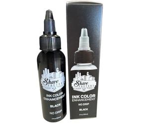 The Shave Factory Ink Color Enhancement No Drip - Couleur Noire pour Barbe & Contours - Spray Repulpant Délié Résistant à L'eau pour Airbrush 60g