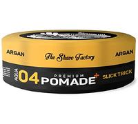 THE SHAVE FACTORY Pommade Premium - 04 Slick Trick 150ml - Pommade Cheveux Tenue Forte, Brillance Moyenne, Contrôle Durable - Base Aquatique Facile à Rincer - Qualité Barbier pour Coiffure Quotidienne