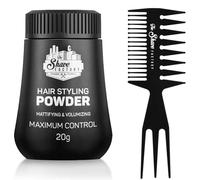 The Shave Factory Poudre coiffante matifiante et volumisante, avec types de peignes adaptés à tous les domaines d'utilisation, peigne à cheveux et cire en poudre (Peigne 034 & Poudre coiffante)