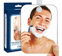 Shave Well Deluxe Miroir Salle de Bain Anti Buée - Miroir Femmes et pour Hommes - Crochet adhésif Amovible - Miroir Maquillage sans Cadre - Miroir Portable - Idéal pour Le Camping, Gym - Incassable