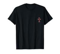 The Shine Red Heart Pave Silver Cross T-Shirt