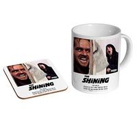 The Shining Jack Nicholson Tasse à café en céramique + dessous-de-verre Coffret cadeau