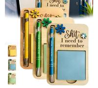 The Shit I Need to Remember Lot de 3 supports de notes adhésives, distributeur de notes post-it, accessoire de bureau, cadeau idéal pour la plupart des oublieux
