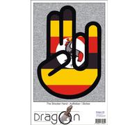 The Shocker main - Sticker mural/Stickers muraux/stickers - Contour avec FahnenMax Drapeau - Ouganda de l'Ouganda, Vinyle, noir, 40 cm