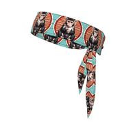 The Silent Monkey Bandeau de sport unisexe absorbant la transpiration