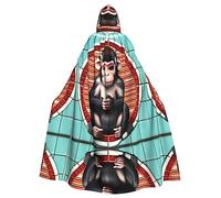 The Silent Monkey Cape à capuche unisexe - Longue cape complète pour costume d'Halloween, cosplay et jeu de rôle sorcier