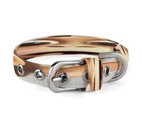 The Silent Monkey Collier réglable en acier inoxydable avec anneau en D en tissu Oxford pour chat et chien de petite et moyenne taille